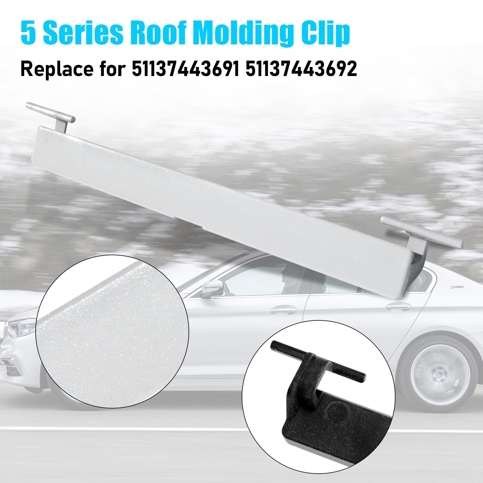 BMW Roof Rack Port Cover for 5 Series G30/G31 (2018-2023) | Mineral White Metallic | YDSSTORE