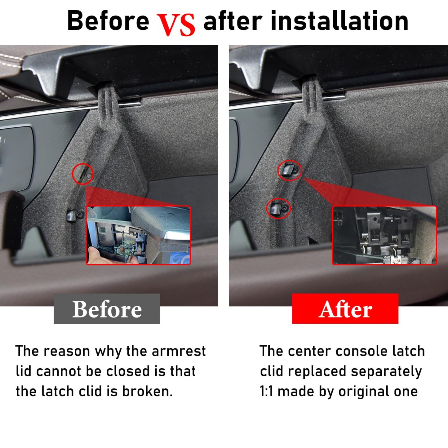 Mercedes-Benz Armrest Latch Clips for W166. X166. W292. C292 | 2012-2019 GLE/GLS Series.2PCS | Jaronx