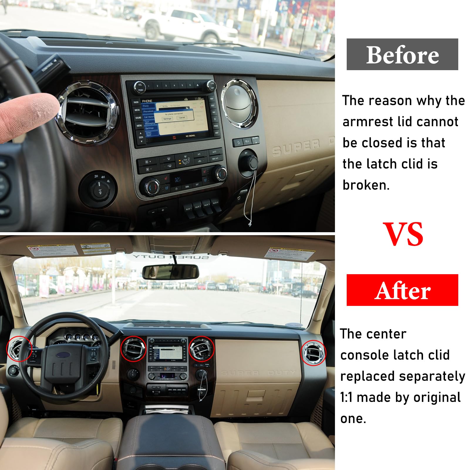 2011-2016 Ford F250-F550 Super Duty Dash Air Vent.1 PCS | YDSSTORE