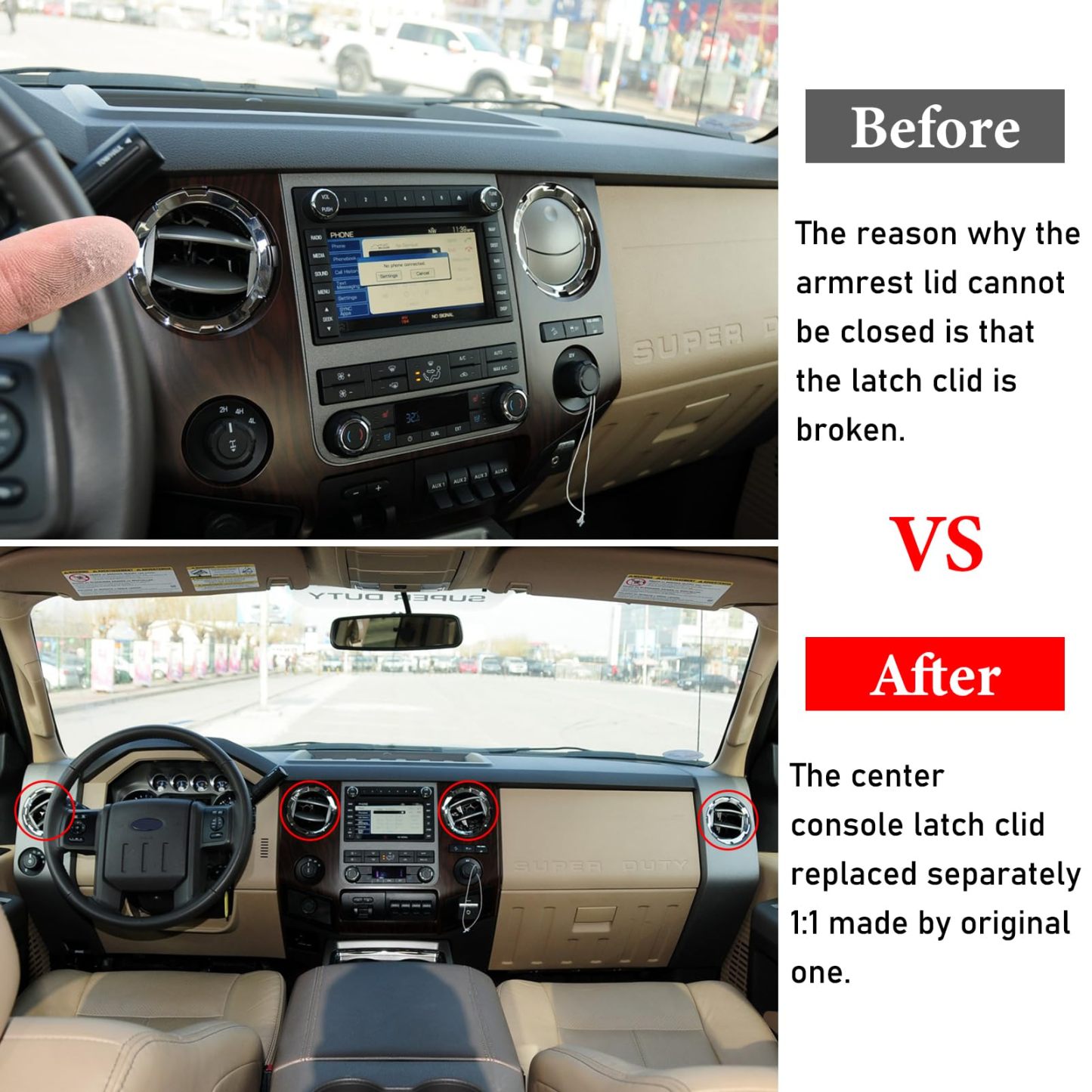 2011-2016 Ford F250-F550 Super Duty Dash Air Vent.1 PCS | YDSSTORE