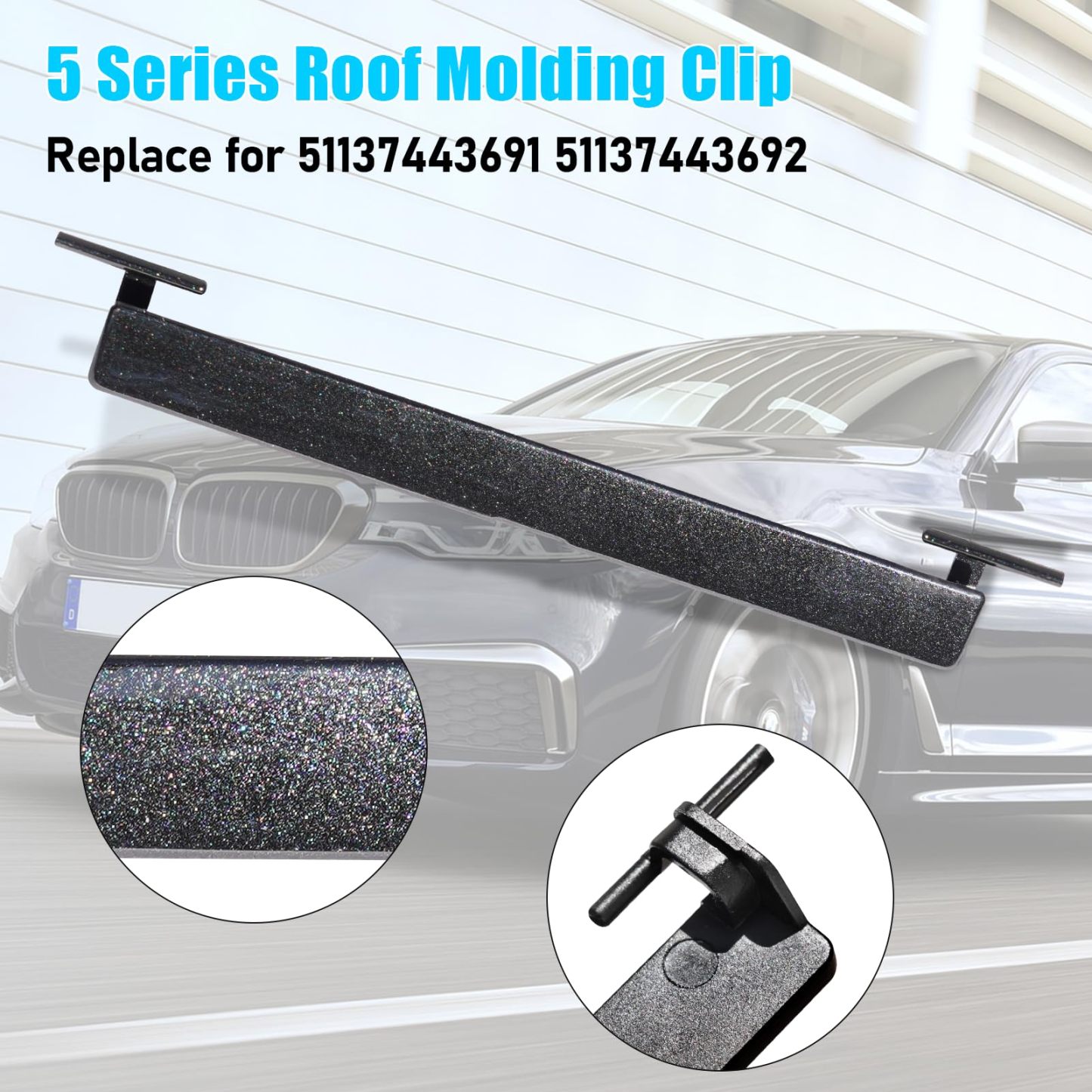 BMW Roof Rack Port Cover for 5 Series G30/G31 (2018-2023) | Black Sapphire Metallic | YDSSTORE