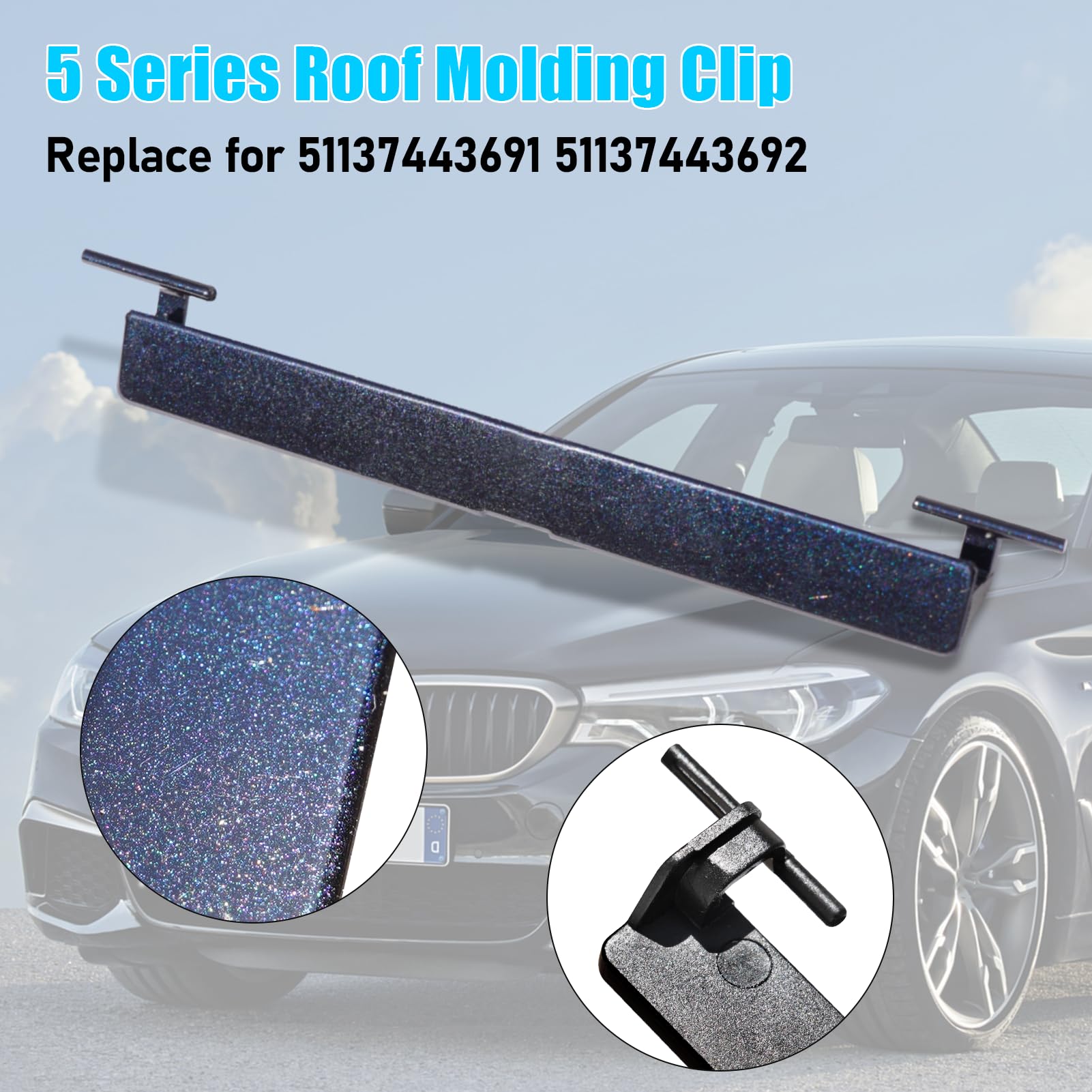 BMW Roof Rack Port Cover for 5 Series G30/G31 (2018-2023) | Carbon Black | YDSSTORE