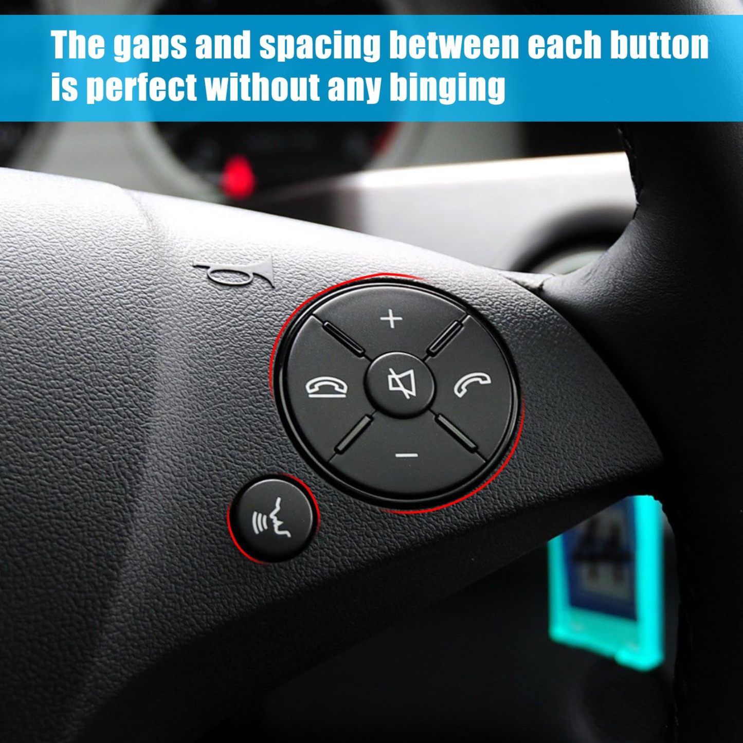 Mercedes Benz Steering Wheel Button Cover for C Class W204 (2007-2010).Black | YDSSTORE