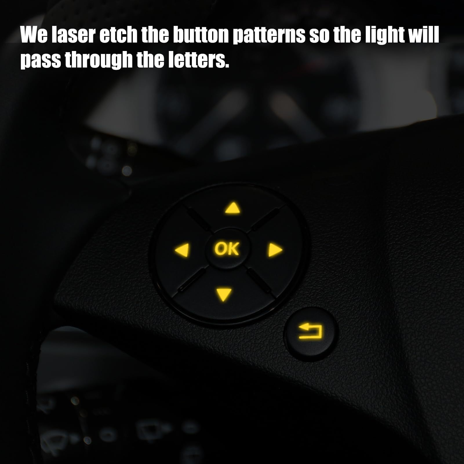 Mercedes Benz Steering Wheel Button Cover for C Class W204 (2007-2010).Black | YDSSTORE