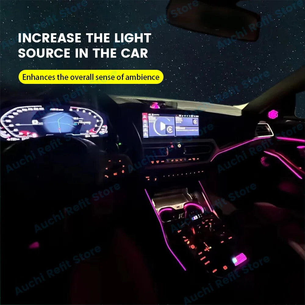 11 Colours LED Cup Holder Light for BMW 5 Series G30 G32 6GT (2018-2023) – Car Water Cup Ambient Lights Decorative Lamp Refit Parts-autoydsstore