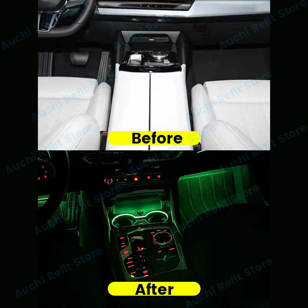 11 Colours LED Cup Holder Light for BMW 5 Series G30 G32 6GT (2018-2023) – Car Water Cup Ambient Lights Decorative Lamp Refit Parts-autoydsstore