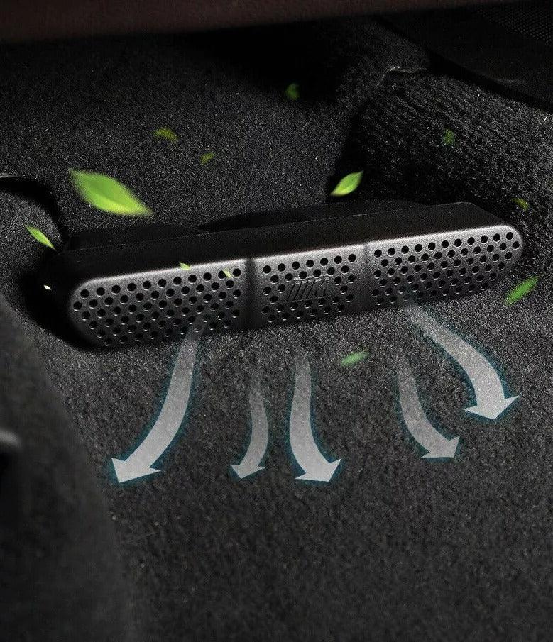 Black ABS Inner Under Seat Air Outlet Decor Trim for BMW X3 X4 G01 G02 2018-2022