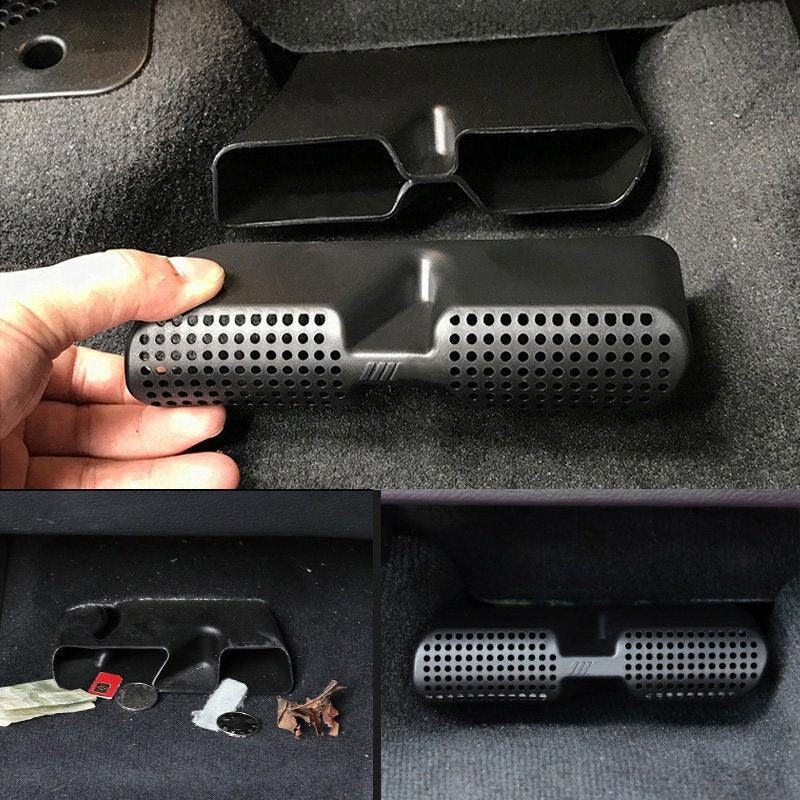 2x Rear Under Seat AC Air Vent Cover Decor for BMW X3 F25 2011-2017 & X4 F26 | ABS Plastic Dust Protective Frame Cover-autoydsstore