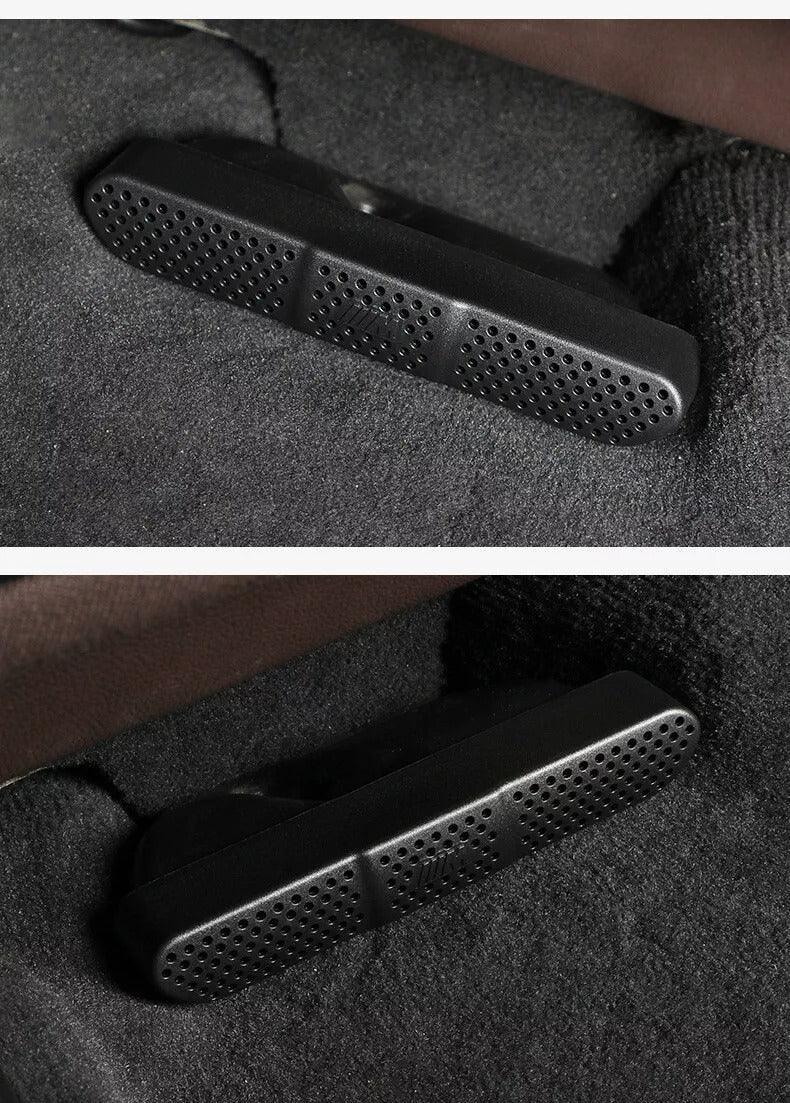 Black ABS Inner Under Seat Air Outlet Decor Trim for BMW X3 X4 G01 G02 2018-2022