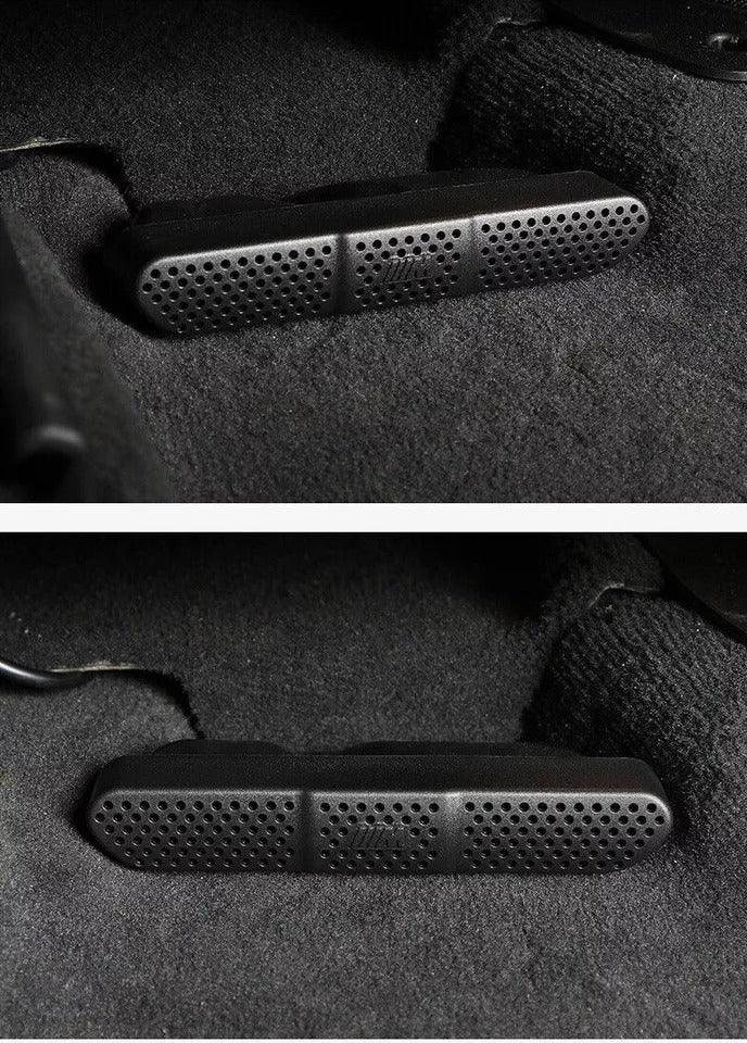 Black ABS Inner Under Seat Air Outlet Decor Trim for BMW X3 X4 G01 G02 2018-2022