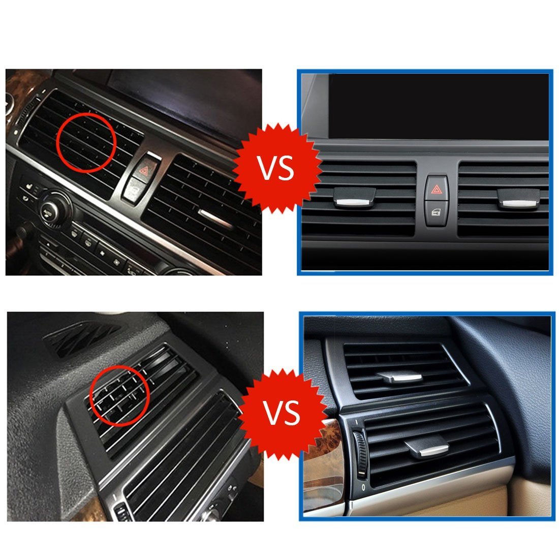 For BMW X5/X6 Front Row Air Vent Tabs Replacement  | YDSSTORE