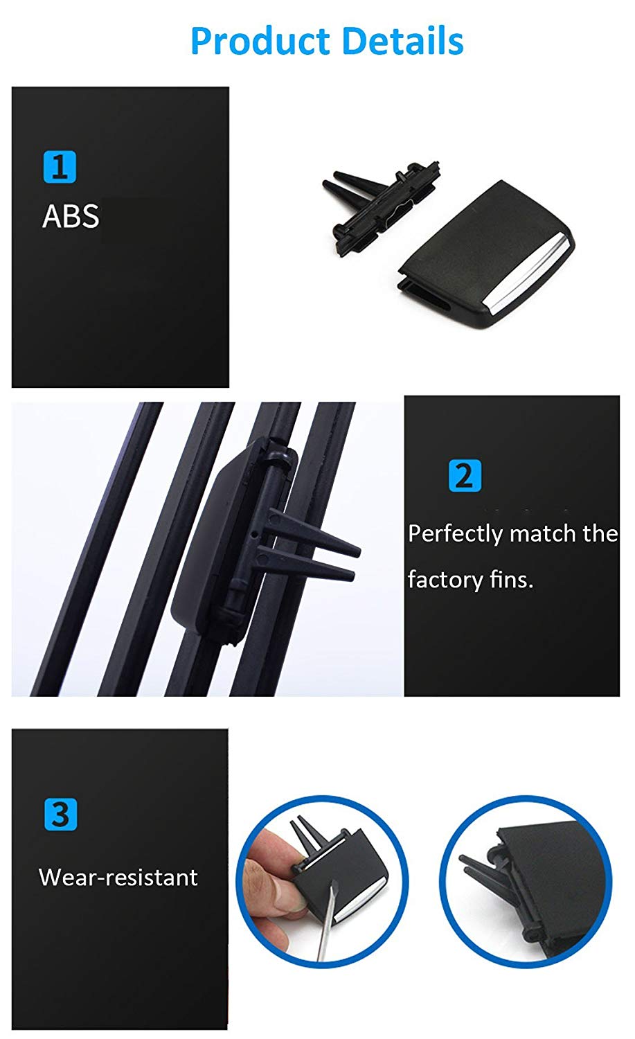 For BMW X5/X6 Front Row Air Vent Tabs Replacement  | YDSSTORE