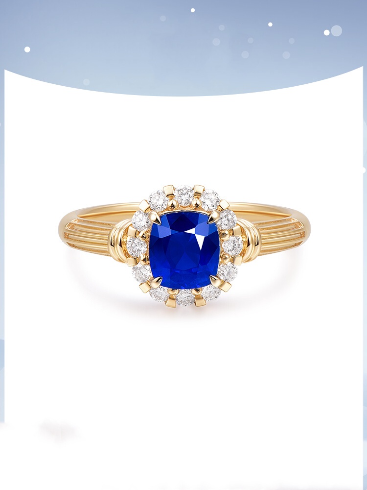 inel de safir natural