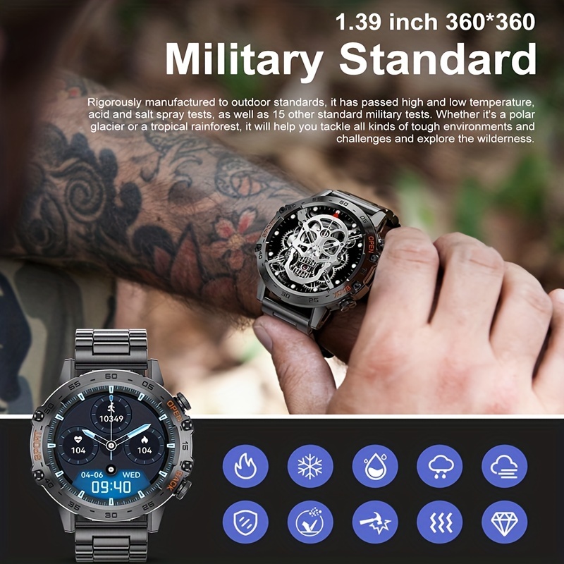 Ceas Inteligent Rotund Cu Afișaj IPS, Ceas Sport Și Fitness Rezistent La Apă, Cu Apel BT Pentru Înregistrarea Activității