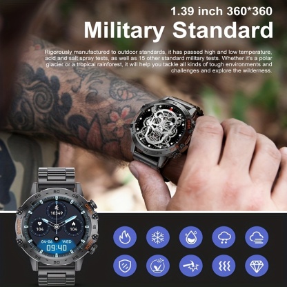 Ceas Inteligent Rotund Cu Afișaj IPS, Ceas Sport Și Fitness Rezistent La Apă, Cu Apel BT Pentru Înregistrarea Activității