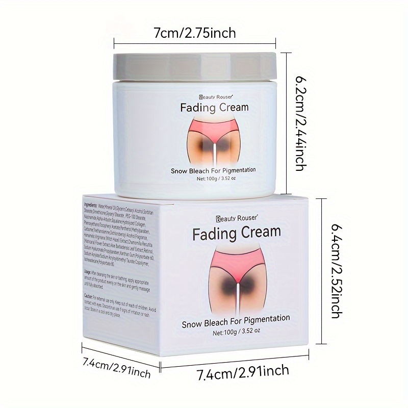 Cremă de corp 3,53 oz - Conține vitamina C și Centella Private Radiant Cream, îmbunătățește aspectul teribil al pielii axilelor, feselor și coapselor interioare, loțiune radiantă de îngrijire a pielii pentru corp