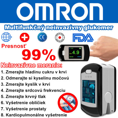 2025 Omron vysoko presný neinvazívny glukomer a krvný oxymeter