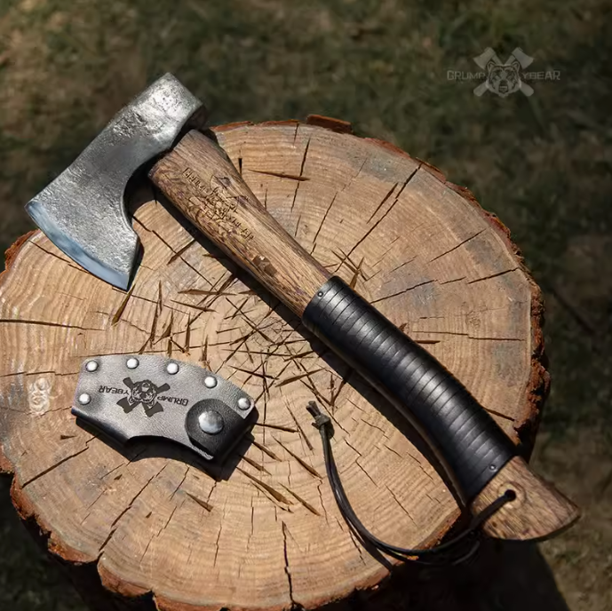 Ascia portatile da esterno in acciaio puro