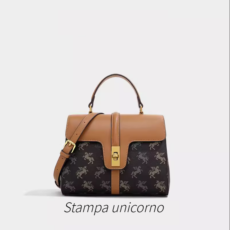 2024 Clashing Small Square Bag Borsa a tracolla di lusso di colore chiaro