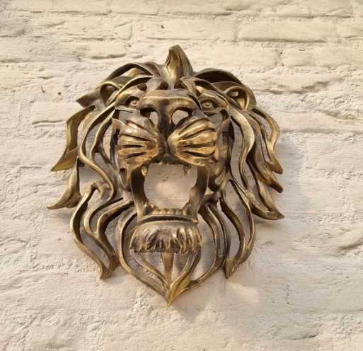 🦁 Reperto raro - Scultura da parete a testa di leone di grandi dimensioni🎁