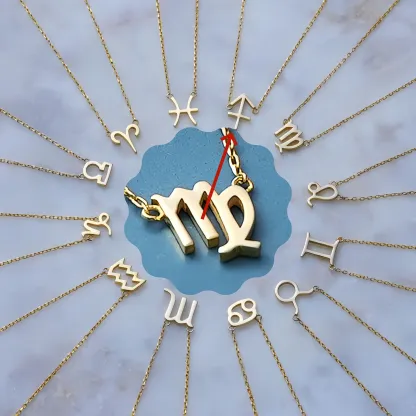 Sconto del 50% su tutto il sito-🌟🌈 Collana esclusiva con segni zodiacali in oro 18 carati ✨🎁 (unisex) regalo perfetto per madre, moglie, marito