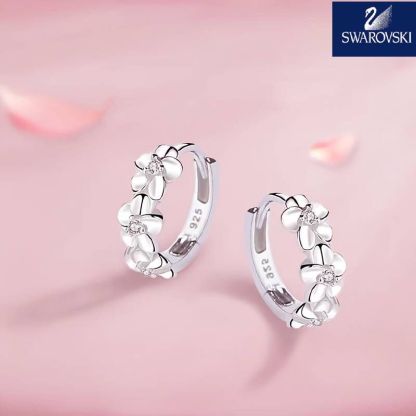 🌺 Elegantiški hipoalerginiai auskarai iš 925 sidabro su kamelijos forma✨😍