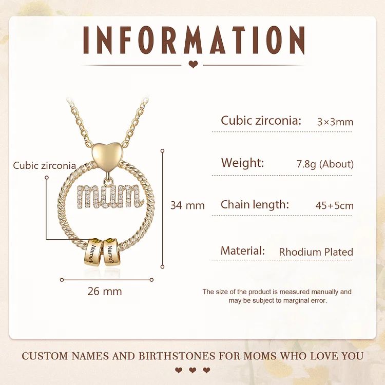 Set cadou colier rotund personalizat-nume personalizat