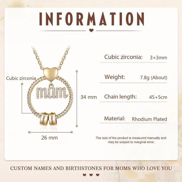 Set cadou colier rotund personalizat-nume personalizat