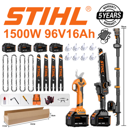 Bezkefová motorová píla STIHL 15000W 4 v 1 (s elektrickými záhradníckymi nožnicami a predĺžením)