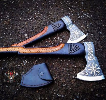 Machado viking feito à mão em aço carbono, machado tático, melhor presente para ele