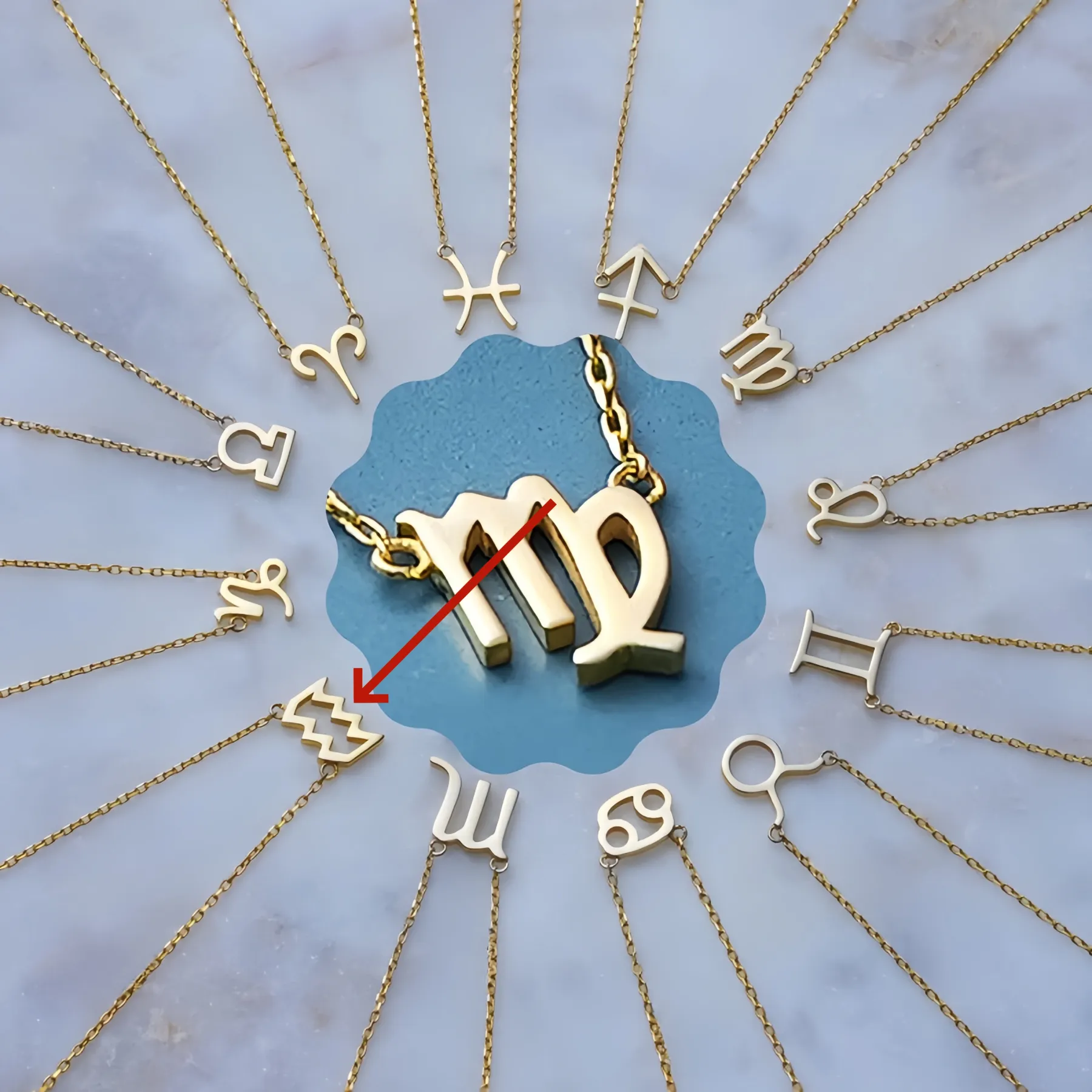 Sconto del 50% su tutto il sito-🌟🌈 Collana esclusiva con segni zodiacali in oro 18 carati ✨🎁 (unisex) regalo perfetto per madre, moglie, marito