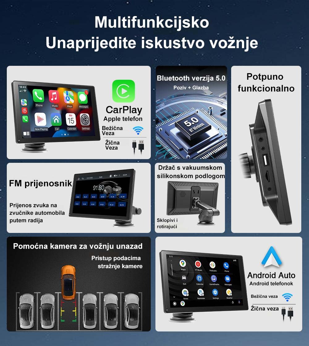 Prijenosni autoaudio i video sustavi.