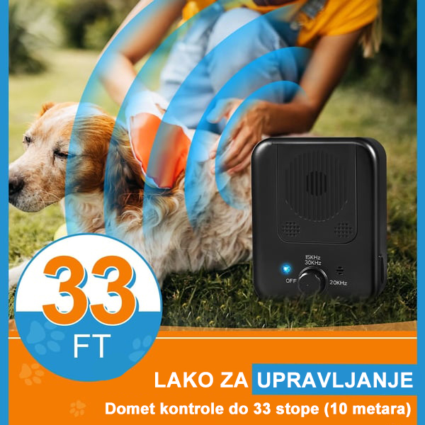 Ultrazvučni uređaj za kontrolu lajanja pasa