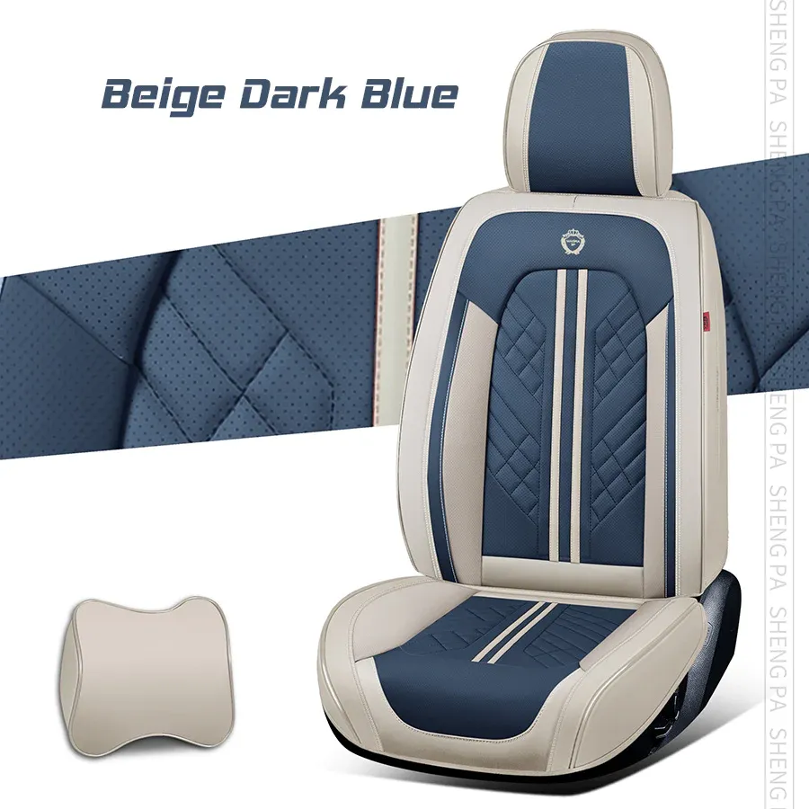 "American Zeta 2023" pilnas komplektas universalus orui pralaidus vandeniui atsparus odinis užvalkalas lengviesiems automobiliams, visureigiams, krovininiams sunkvežimiams