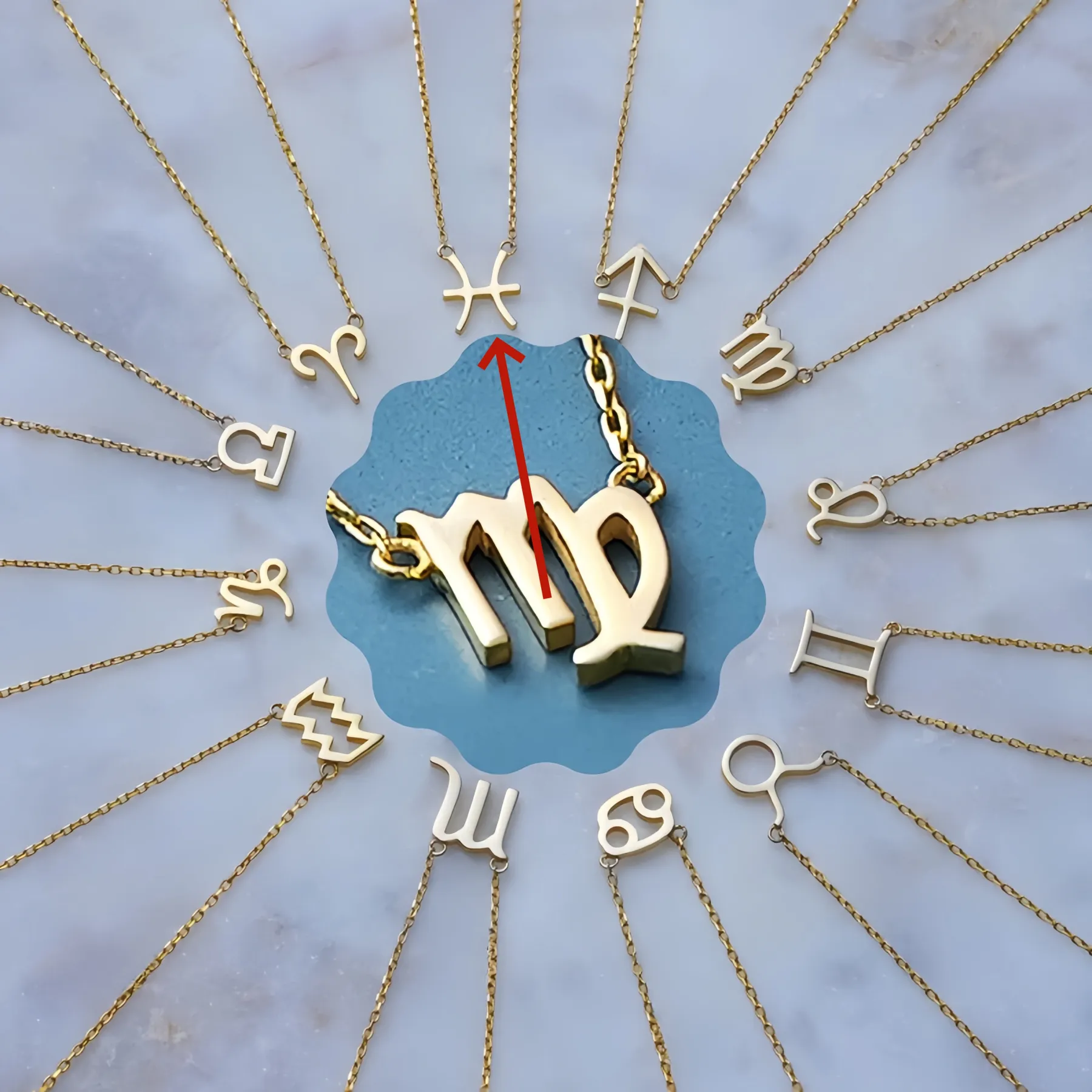 Sconto del 50% su tutto il sito-🌟🌈 Collana esclusiva con segni zodiacali in oro 18 carati ✨🎁 (unisex) regalo perfetto per madre, moglie, marito