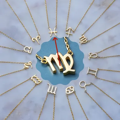 Sconto del 50% su tutto il sito-🌟🌈 Collana esclusiva con segni zodiacali in oro 18 carati ✨🎁 (unisex) regalo perfetto per madre, moglie, marito