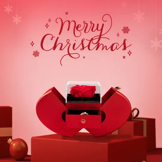 🌹 Náhrdelník z bieleho zlata - Pravá ruža - 🎁 Najlepší darček pre priateľku, milenku, matku