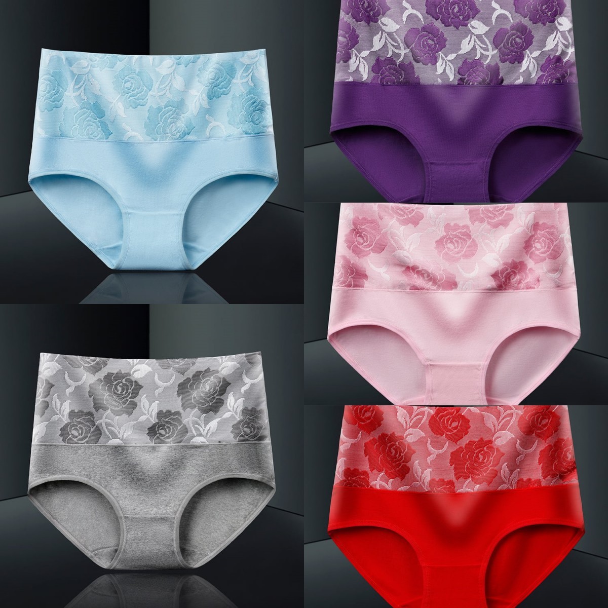 🔥 Posljednji dan - kupite 5 komada i dobijte 5 besplatno! 🔥Pamučno donje rublje visokog struka za mršavljenje trbuha, upijajuće i antibakterijsko