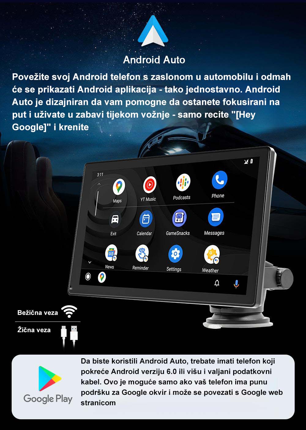 Prijenosni autoaudio i video sustavi.