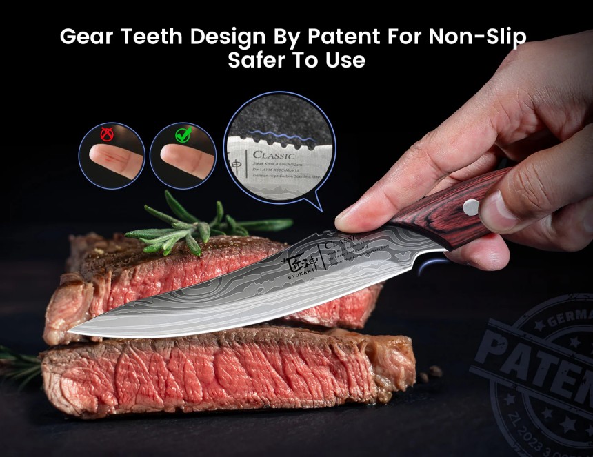 Sada 6 steakových nožov SYOKAMI s organizérom do zásuvky