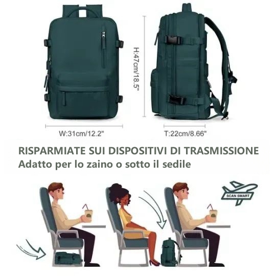 Zaino da viaggio grande da donna Zaino da viaggio impermeabile