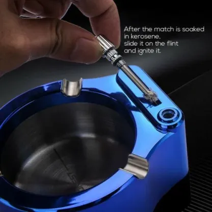 💥Retro metalna pepeljara s upaljačem za deset tisuća šibica🔥