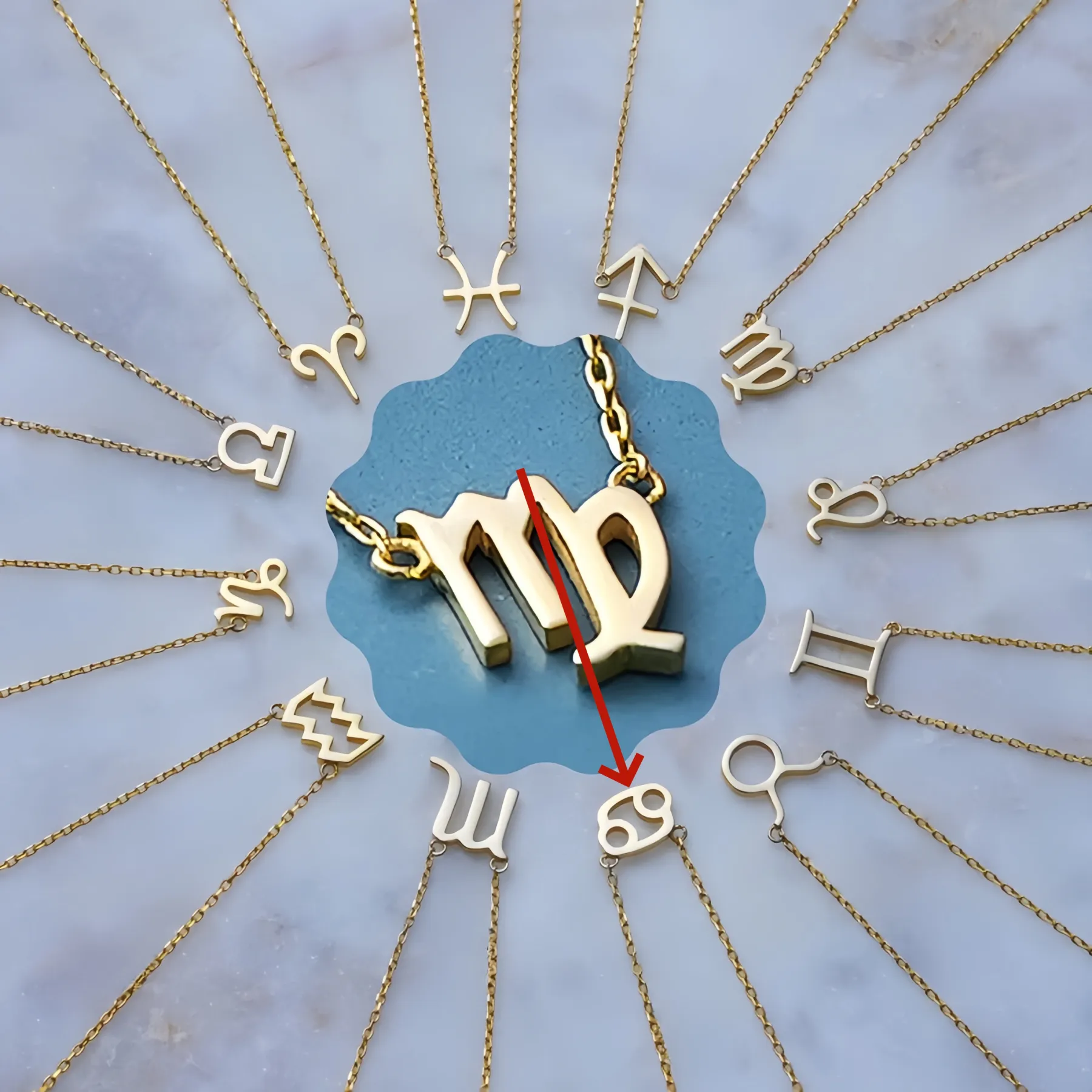 Sconto del 50% su tutto il sito-🌟🌈 Collana esclusiva con segni zodiacali in oro 18 carati ✨🎁 (unisex) regalo perfetto per madre, moglie, marito