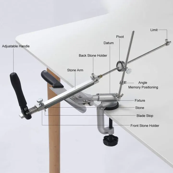 Ascuțitor de cuțite PRO cu 7 pietre de ascuțit