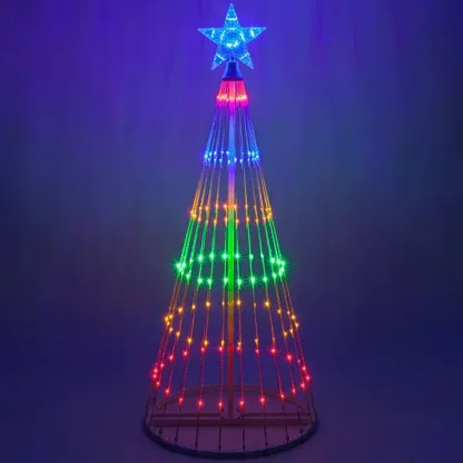 🌈Reduceri de Crăciun timpuriu🎄Crăciun animat cu LED-uri multicolore în aer liber