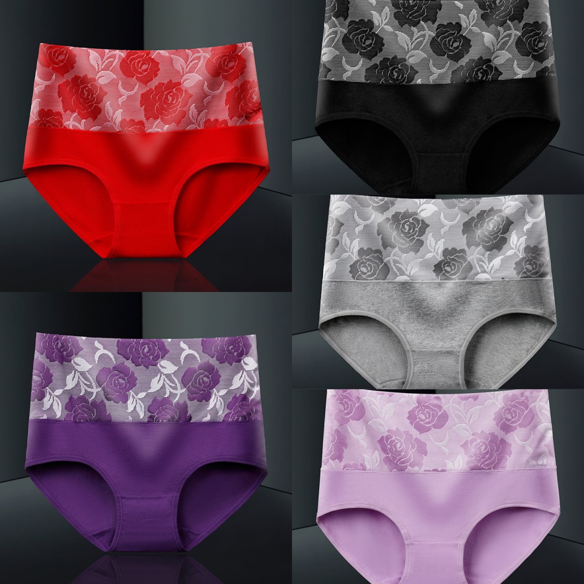 🔥 Posljednji dan - kupite 5 komada i dobijte 5 besplatno! 🔥Pamučno donje rublje visokog struka za mršavljenje trbuha, upijajuće i antibakterijsko