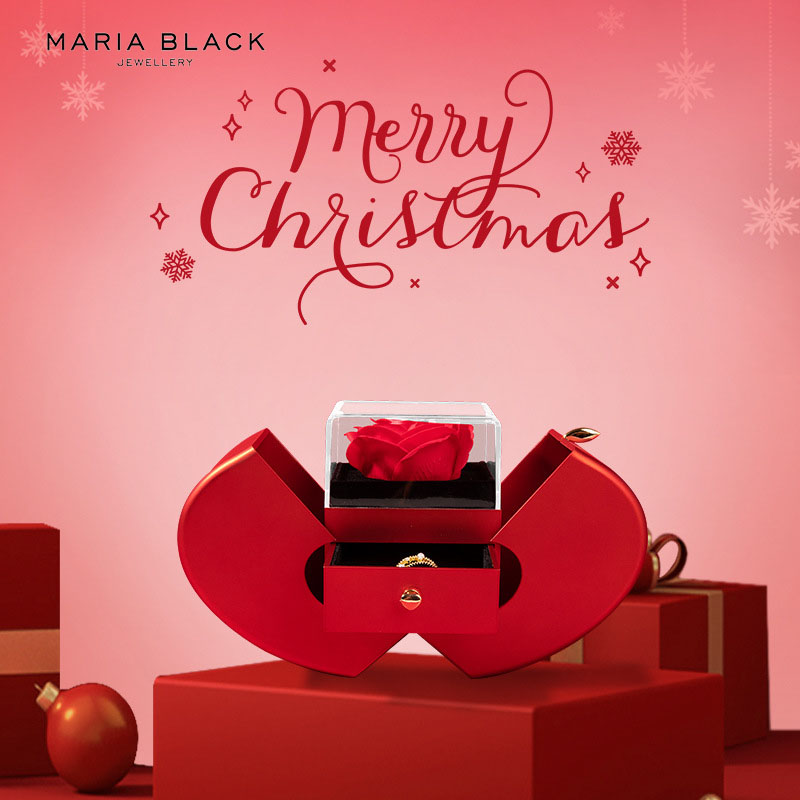 🎁 Ogrlica od bijelog zlata - prava ruža - najbolji poklon za djevojku, ljubavnicu, majku