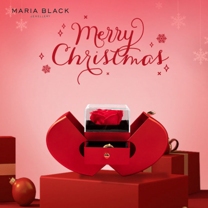 🎁 Ogrlica od bijelog zlata - prava ruža - najbolji poklon za djevojku, ljubavnicu, majku