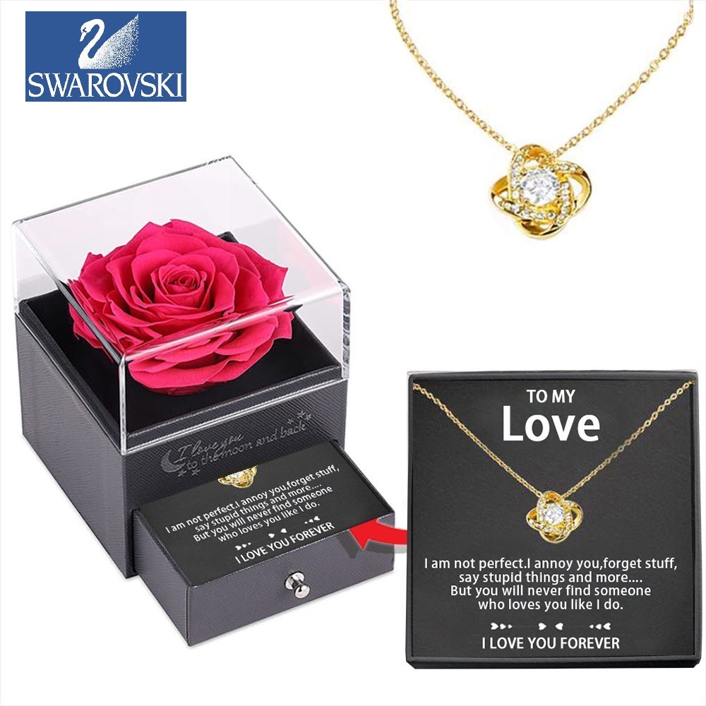 🔥Náhrdelník Swarovski so štyrmi listami: Najlepší darček pre vašu mil