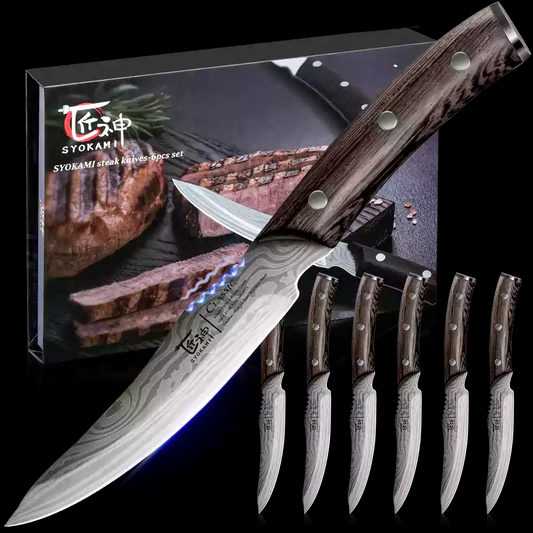 Sada 6 steakových nožov SYOKAMI s organizérom do zásuvky